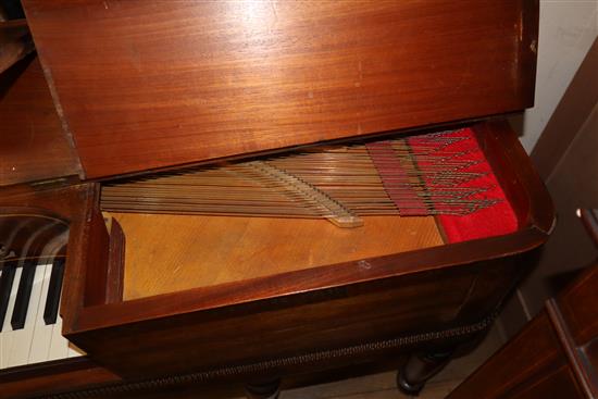 A George IV mahogany and rosewood banded square piano, by Paterson, Roy & co of Edinburgh, c.1826-39 W.172cm